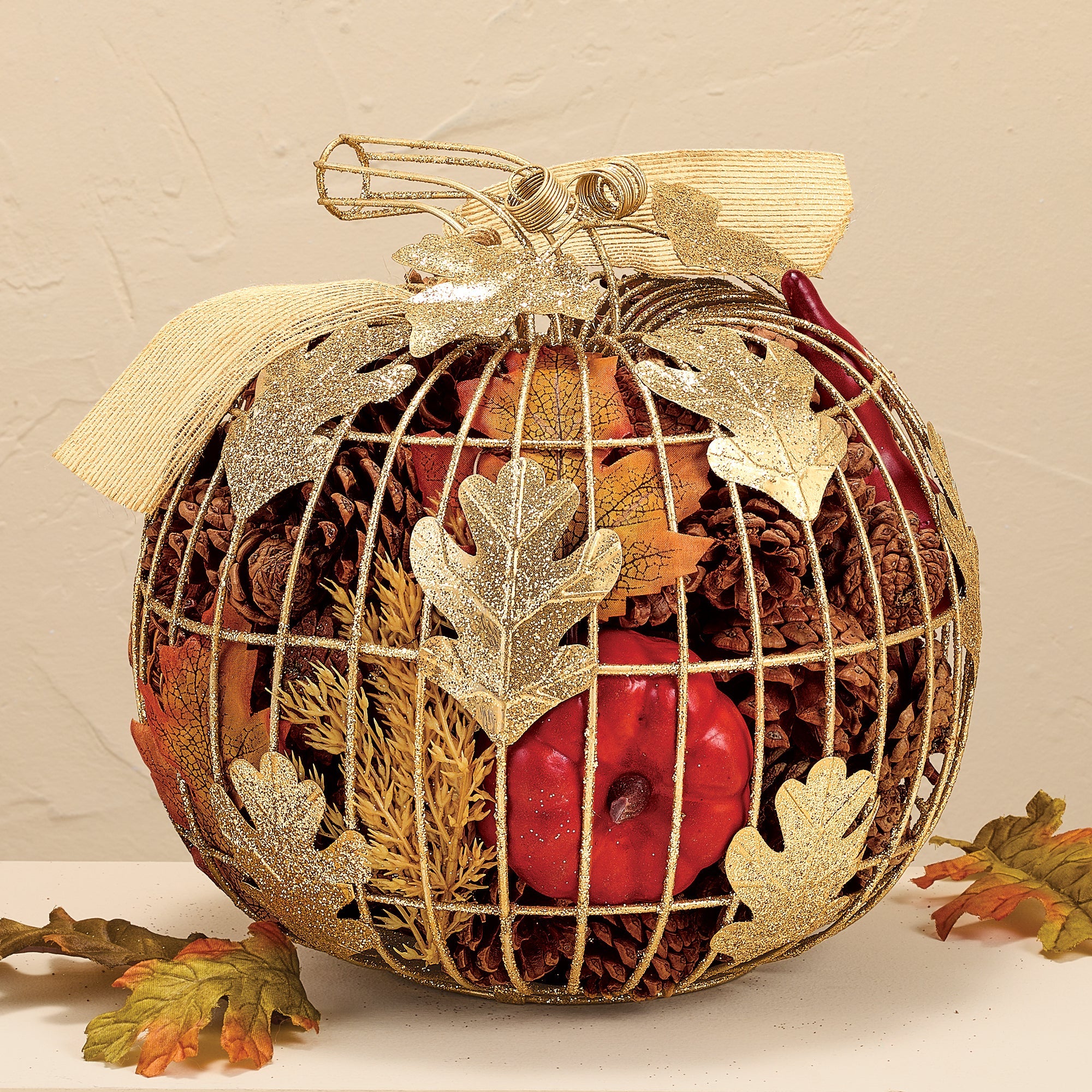 Harvest Hollow Wire Potpourri Pumpkin