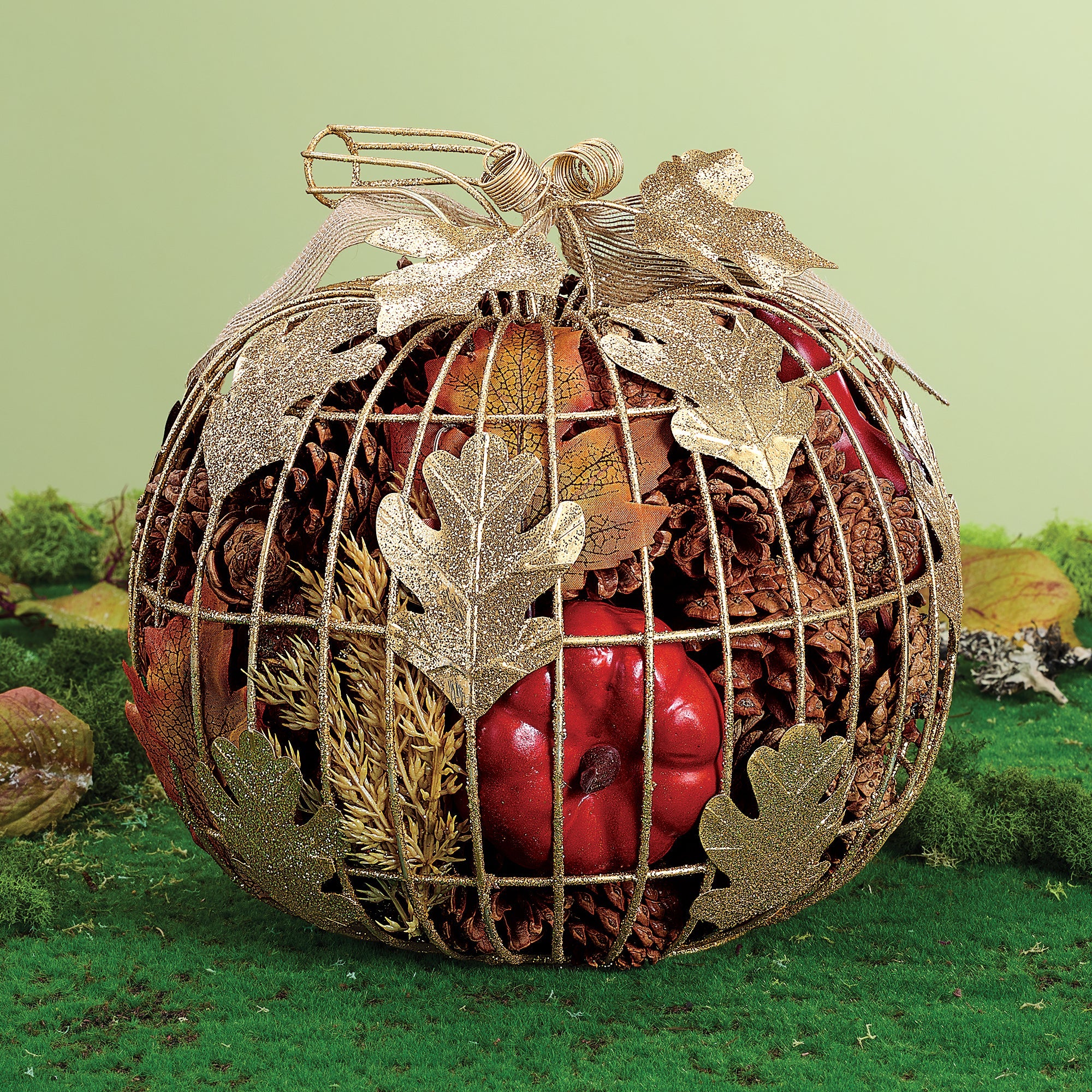Harvest Hollow Wire Potpourri Pumpkin