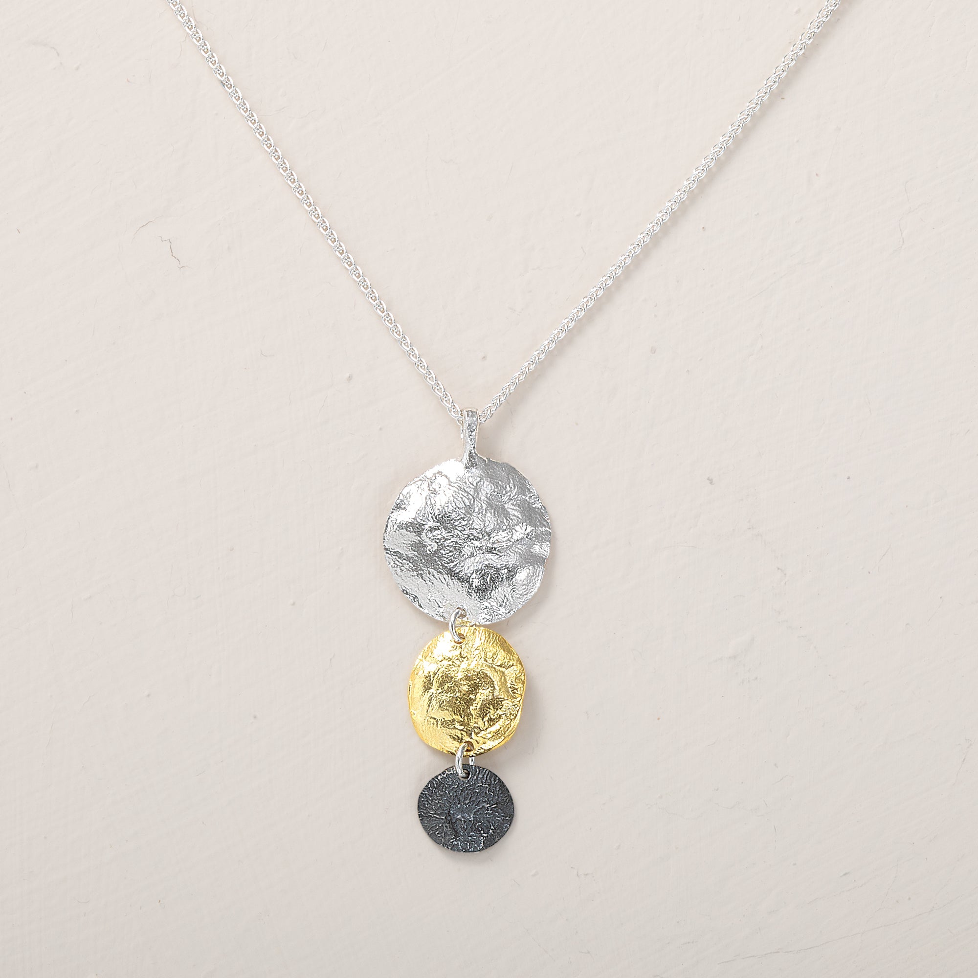 Tri-Color Textured Necklace