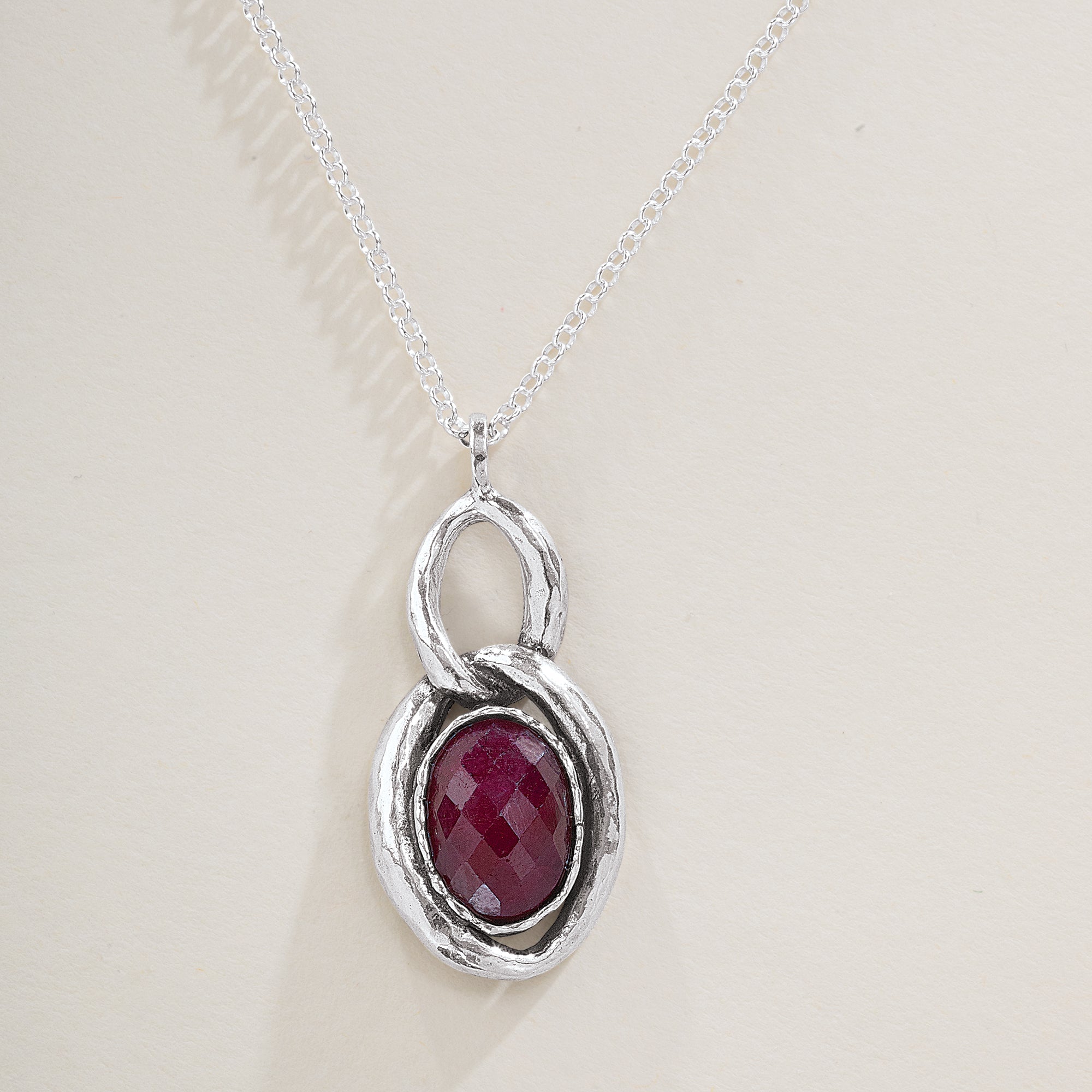 Radiant in Ruby Necklace & Earrings Set
