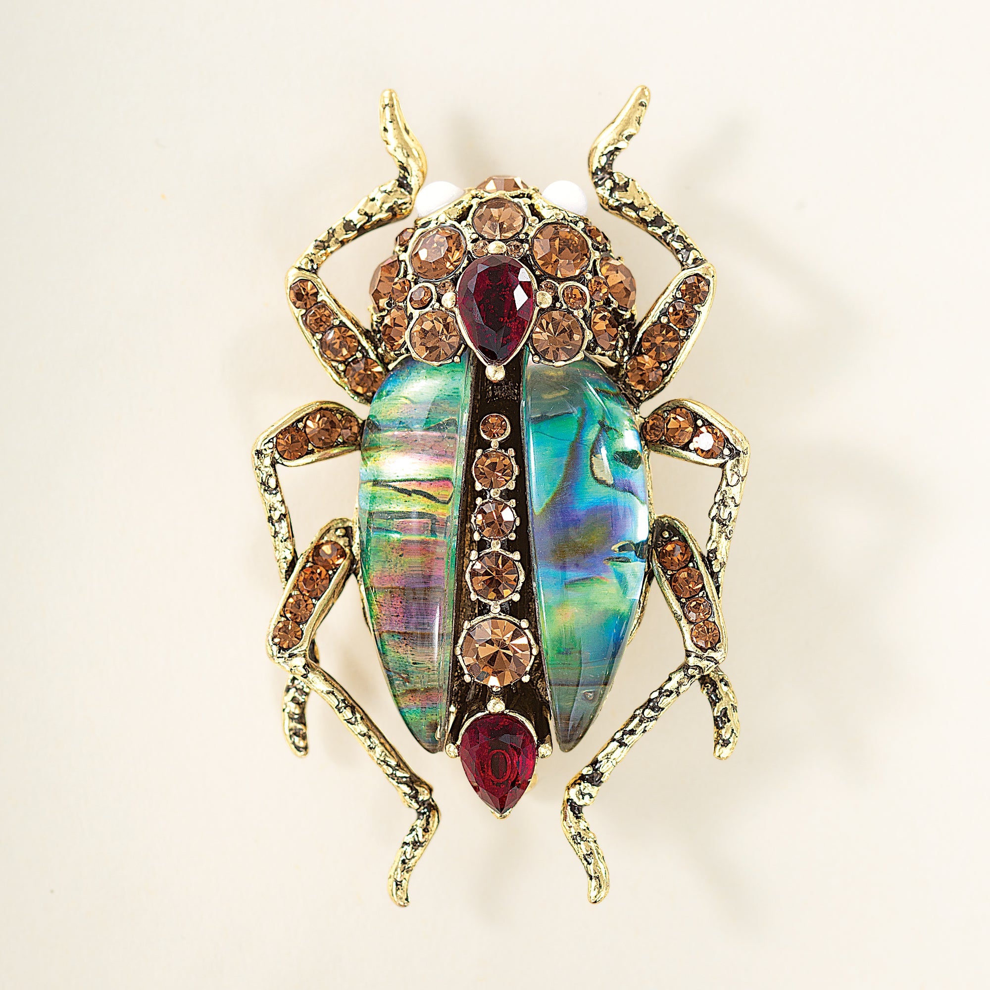 Bejeweled Beetle Brooch