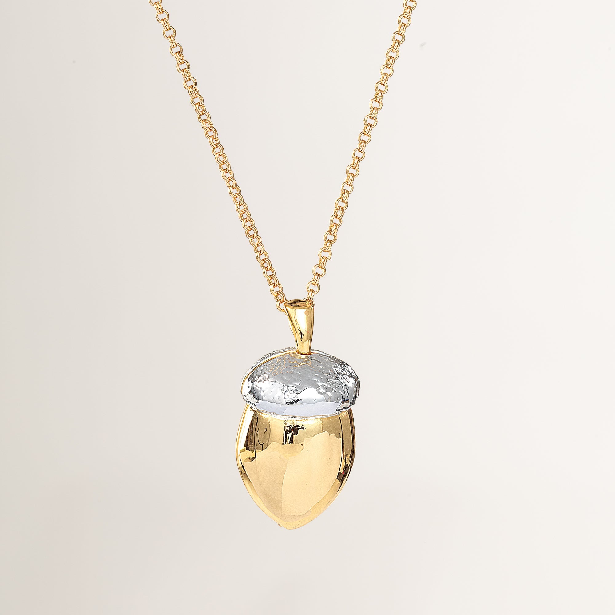 Wildlife Charm Acorn Pendant Necklace