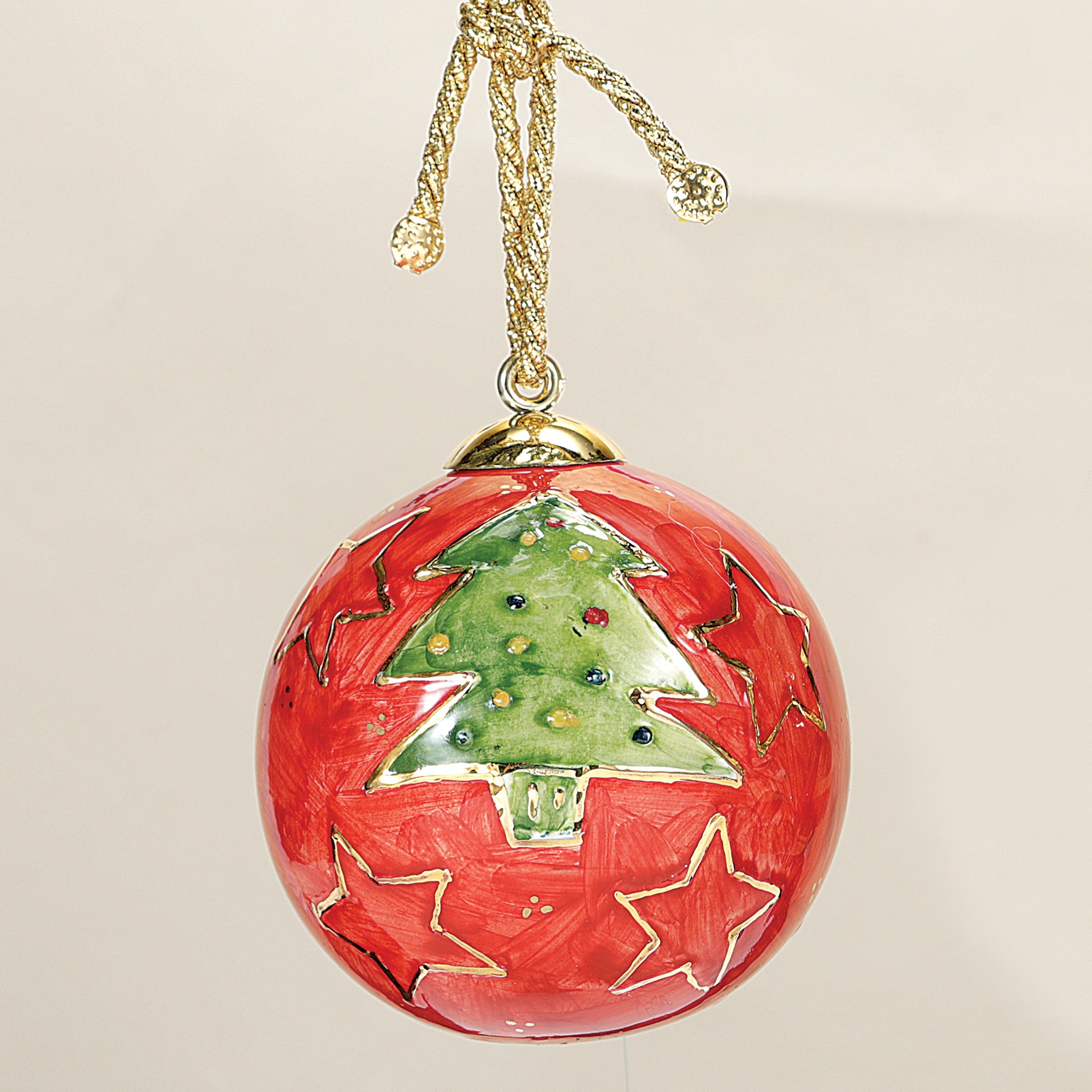 Hand-Painted Ceramic Tree Ornament (Preorder)