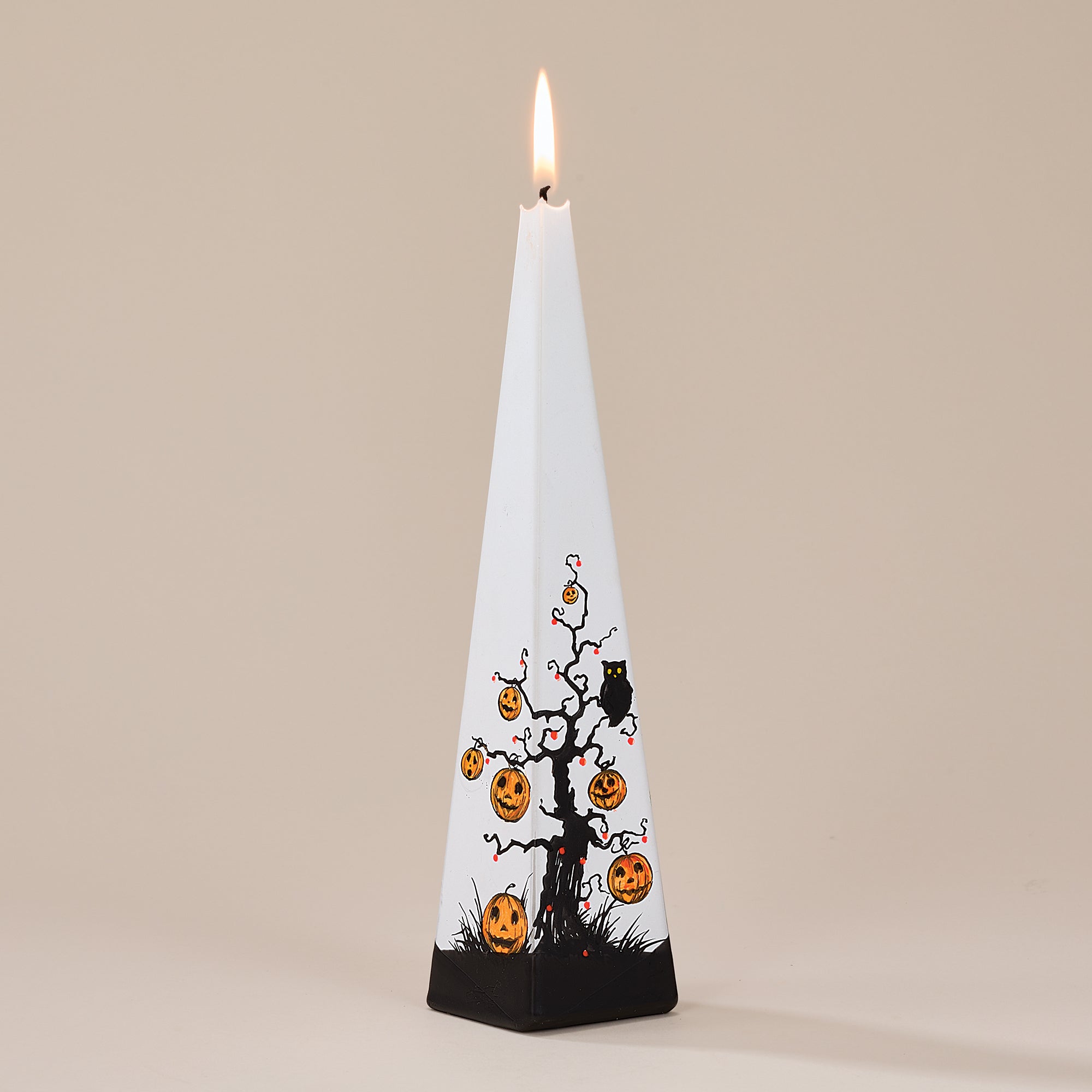 Hand-Painted Jack O' Lantern Tree Candle