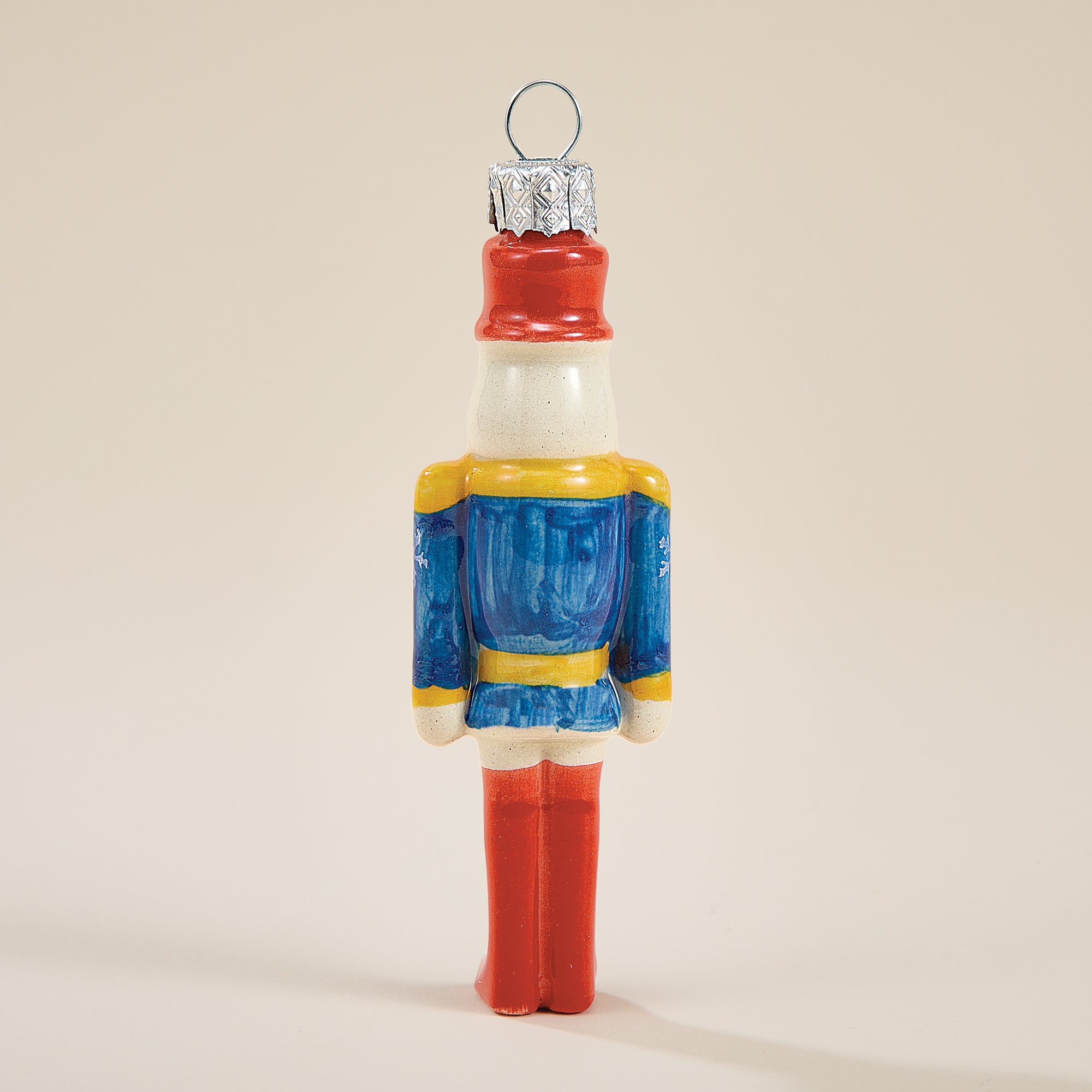 Polish Pottery Toyland Blue Nutcracker Ornament (Preorder)