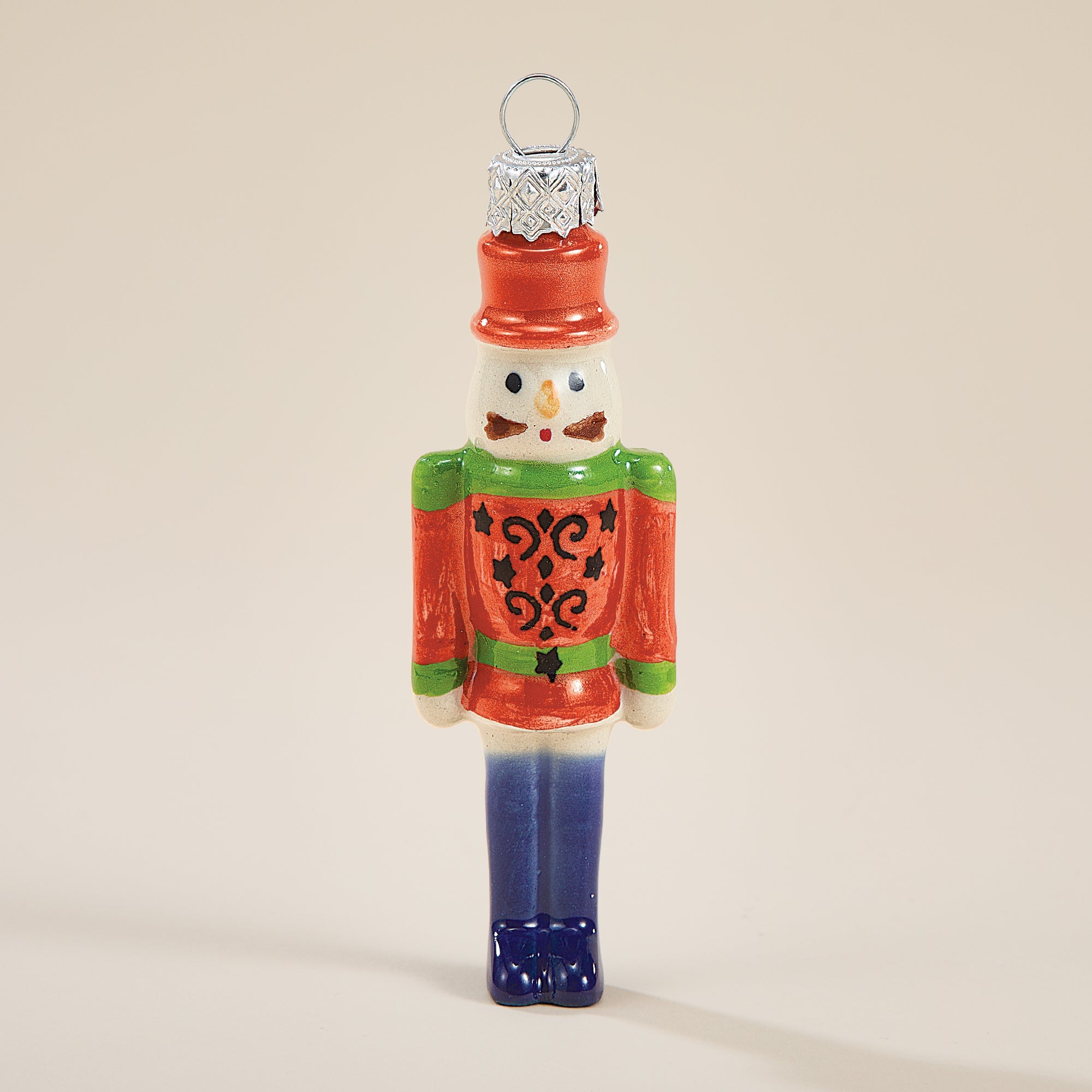 Polish Pottery Toyland Red Nutcracker Ornament (Preorder)