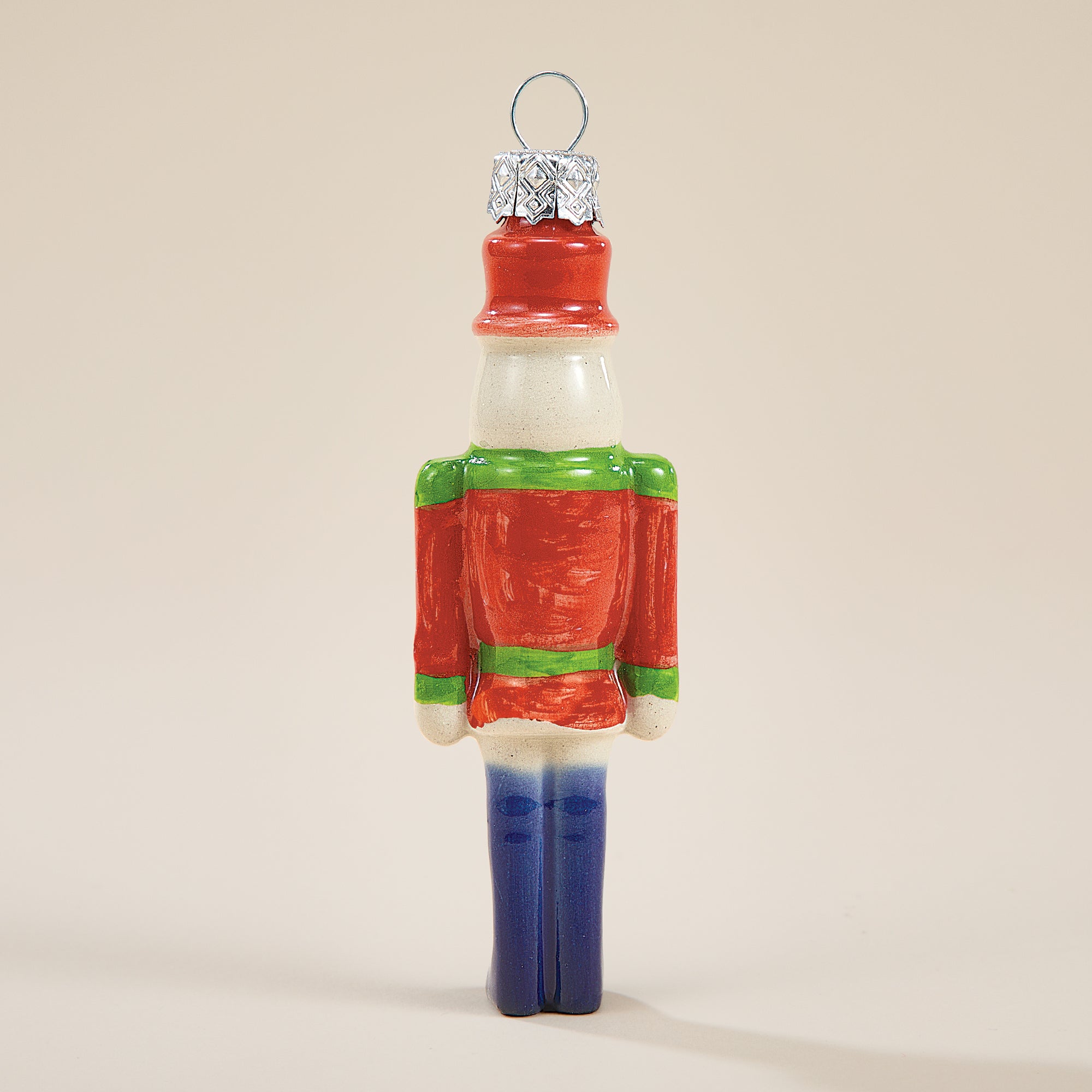 Polish Pottery Toyland Red Nutcracker Ornament (Preorder)