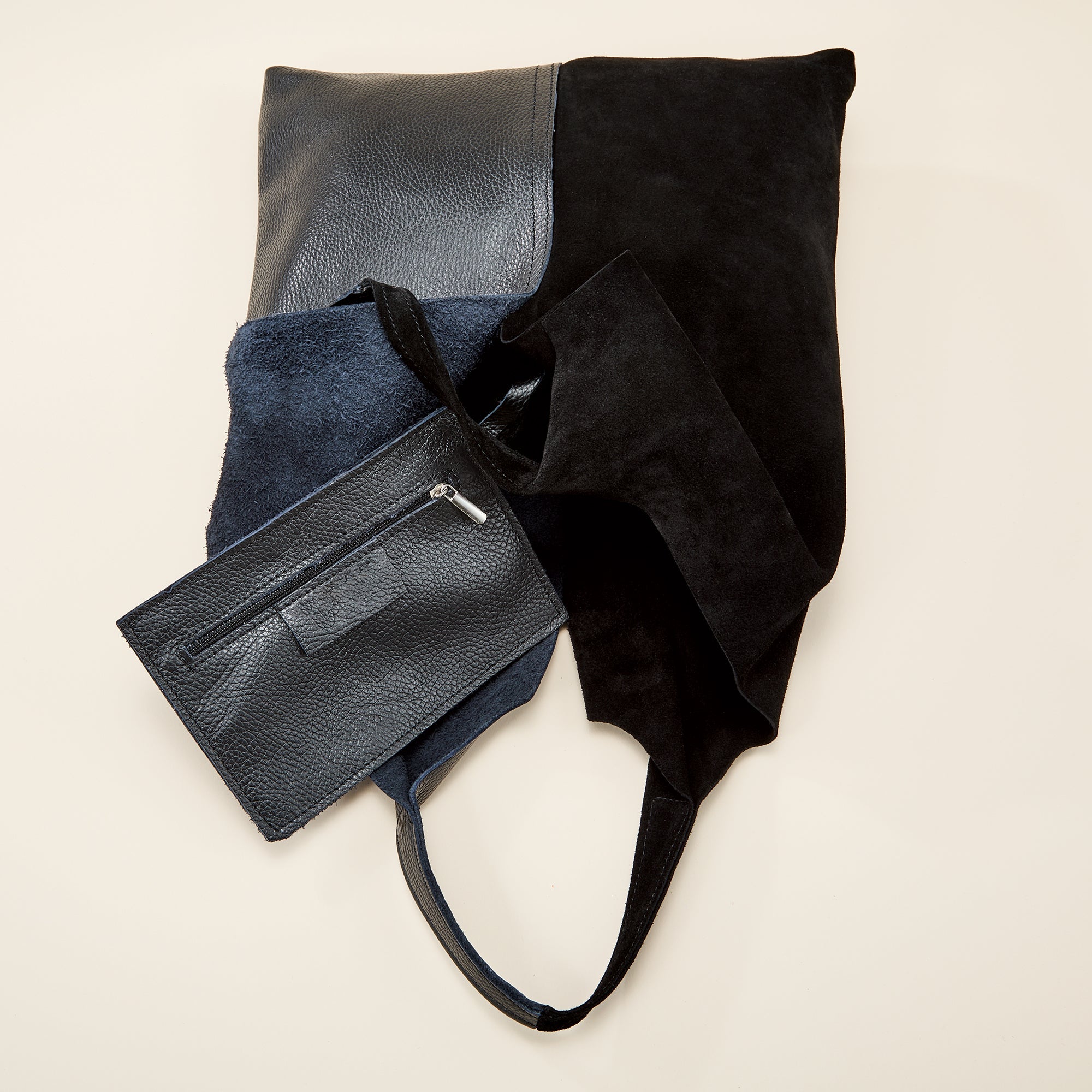 Faenza Americano Italian Leather & Suede Tote