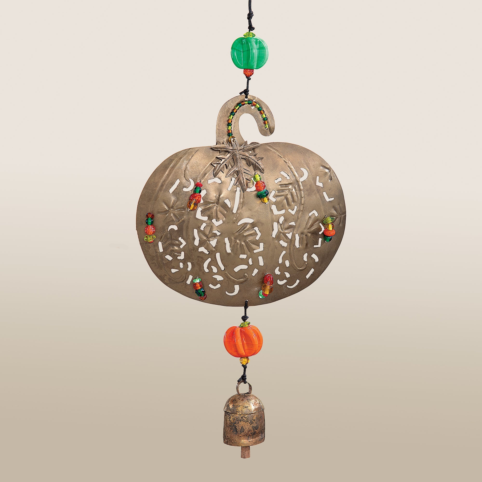 Etched Pumpkin Wind Chime
