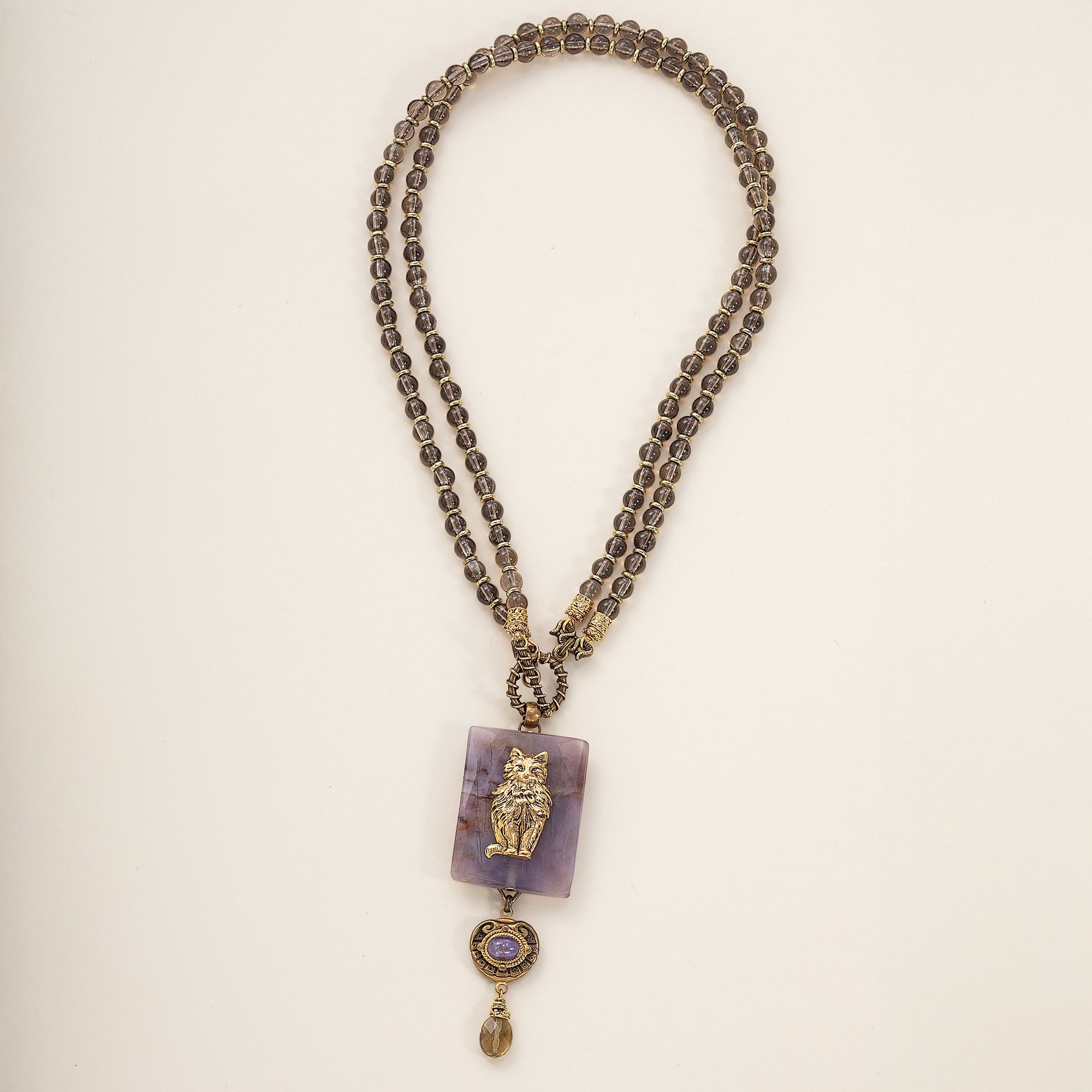 Vintage-Style Luxury in Lilac Necklace