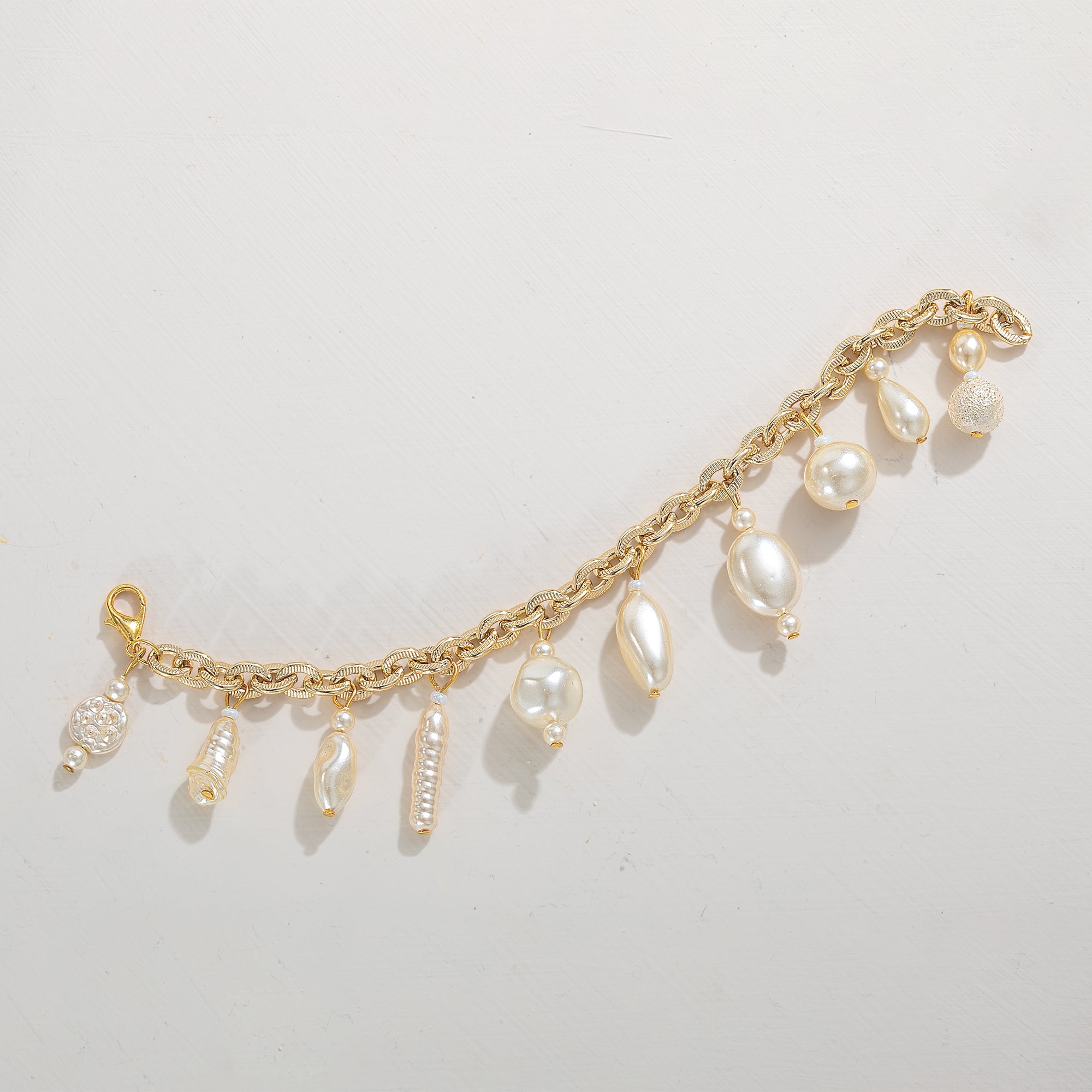Murano Glass Champagne Pearl Bracelet