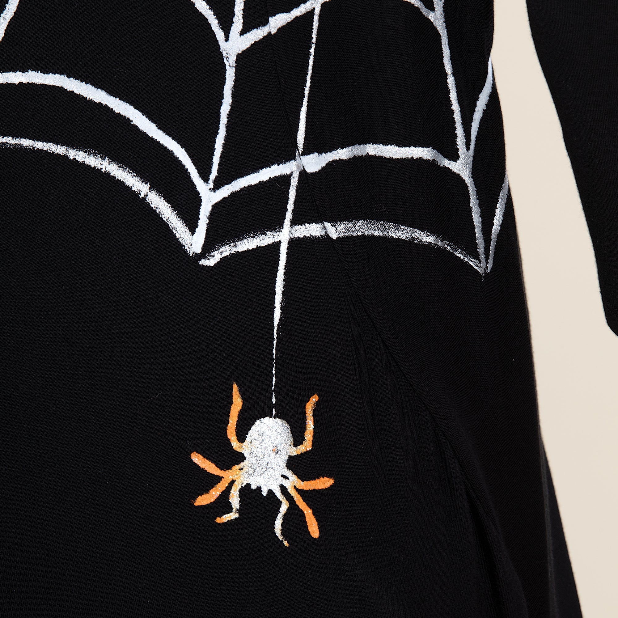 Hand-Painted Spooky Spider Webs Blouse
