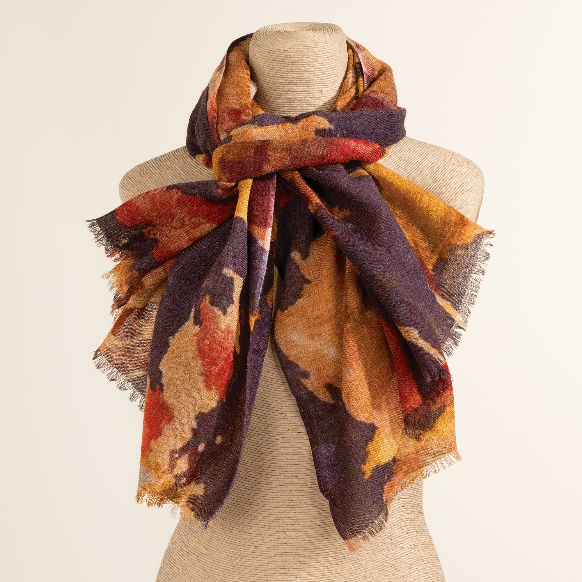 Draped in Florals Wool Shawl