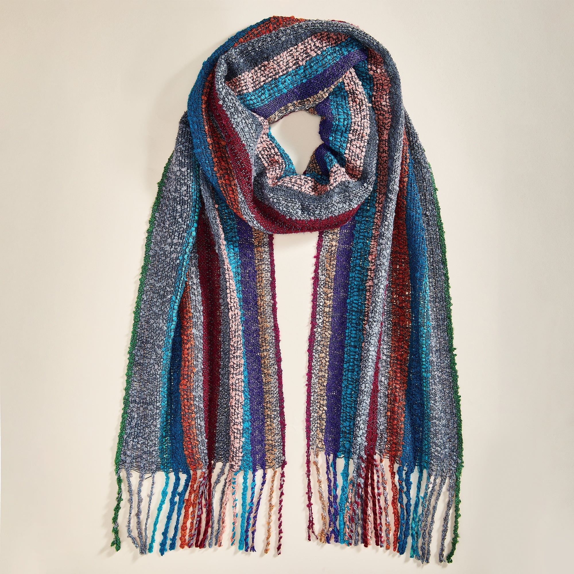 Gemstone Striped Alpaca Scarf (Preorder)