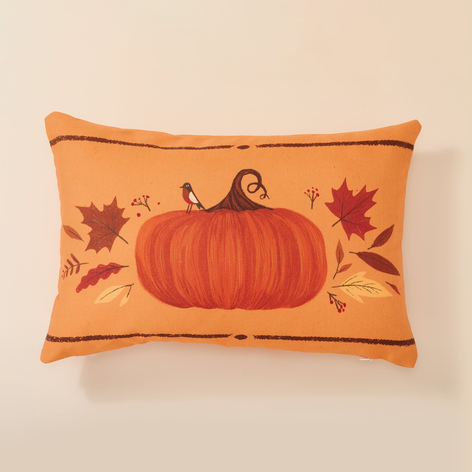 Keeping Watch Pumpkin Pillow