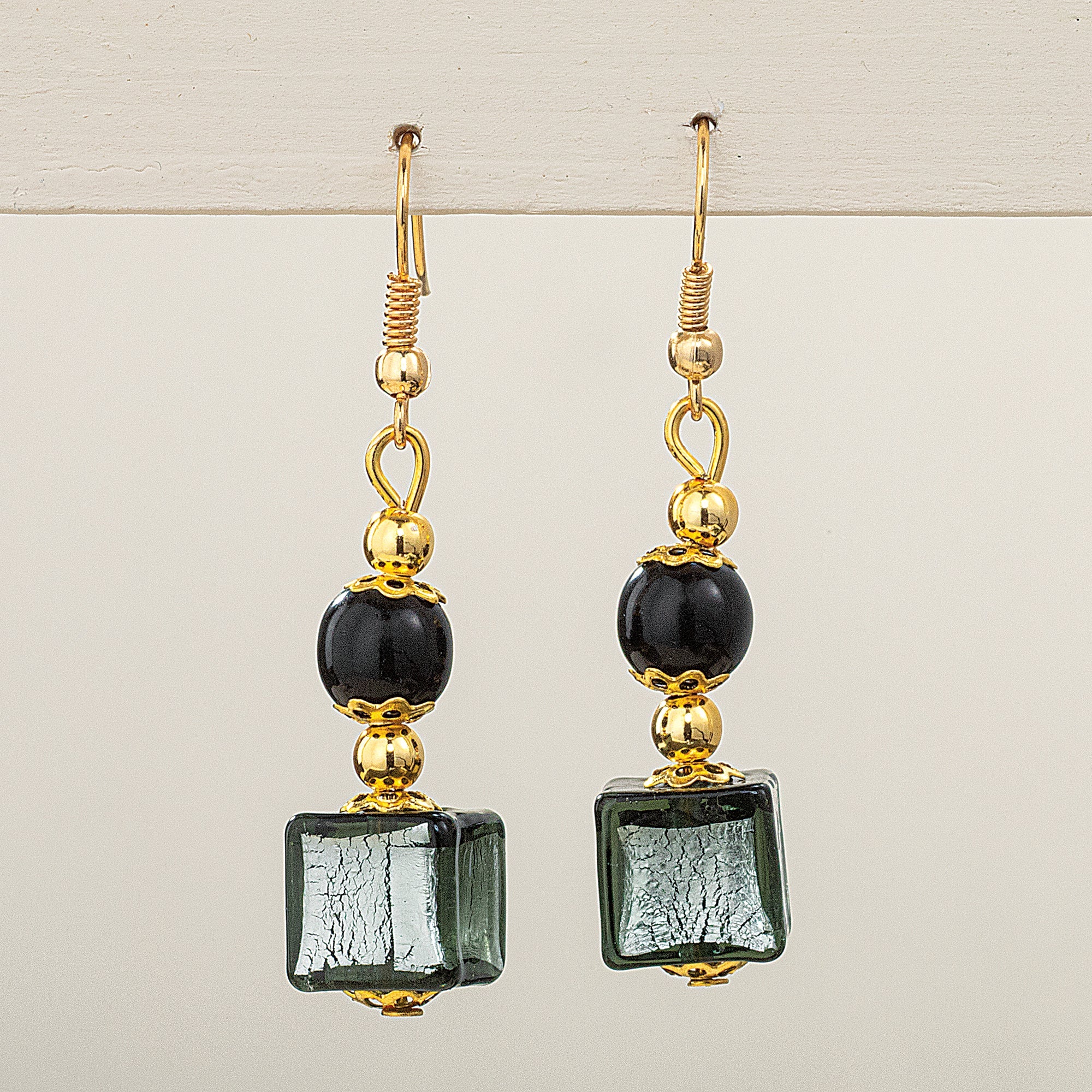 Murano Glass Cubi Scintillanti Earrings