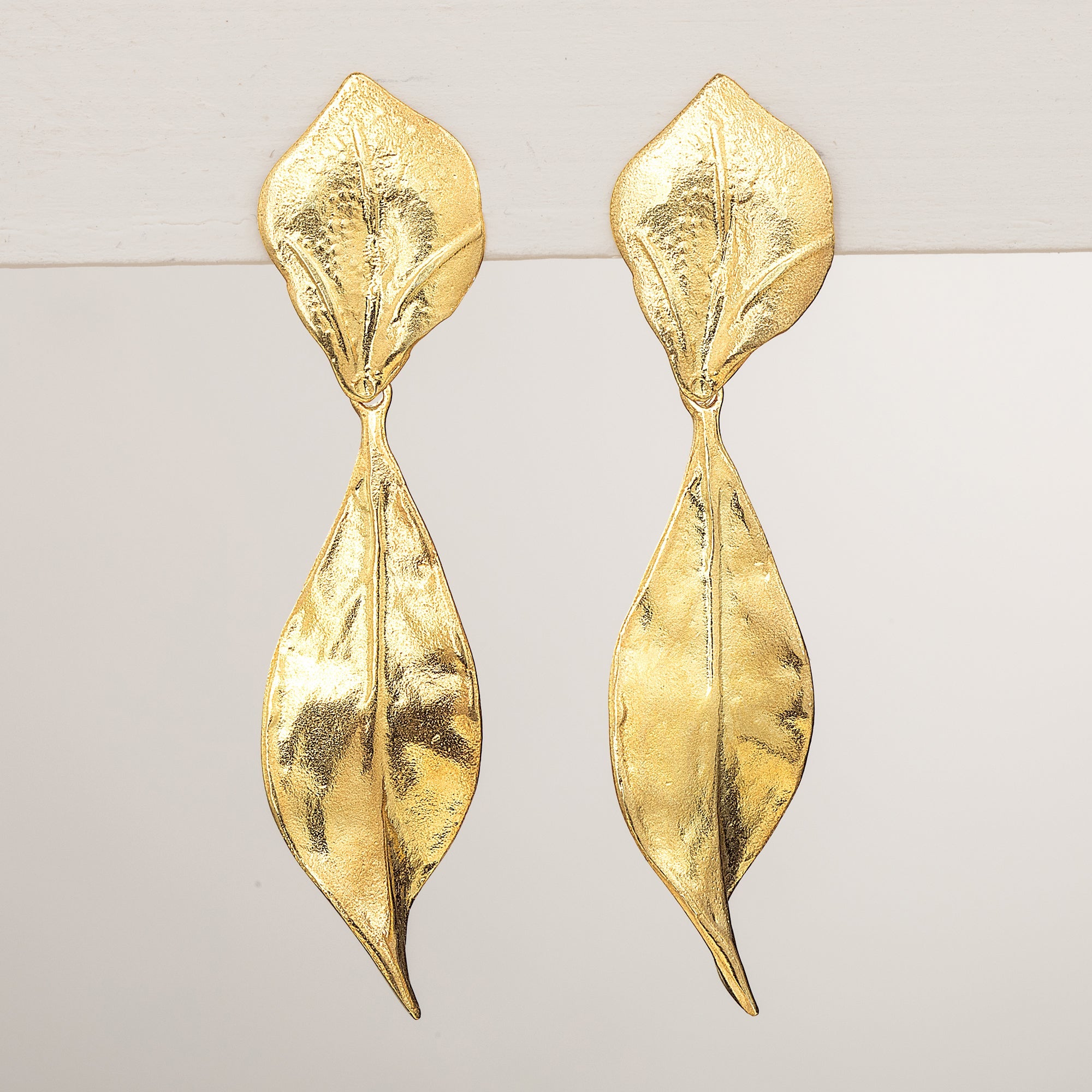 Twisted Leaves Clip-On Earrings