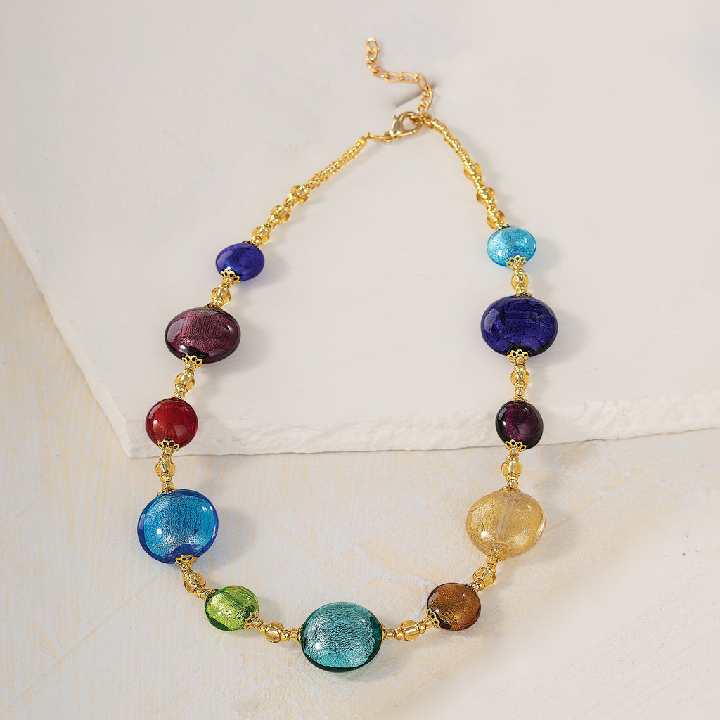 Murano Glass Monete Necklace