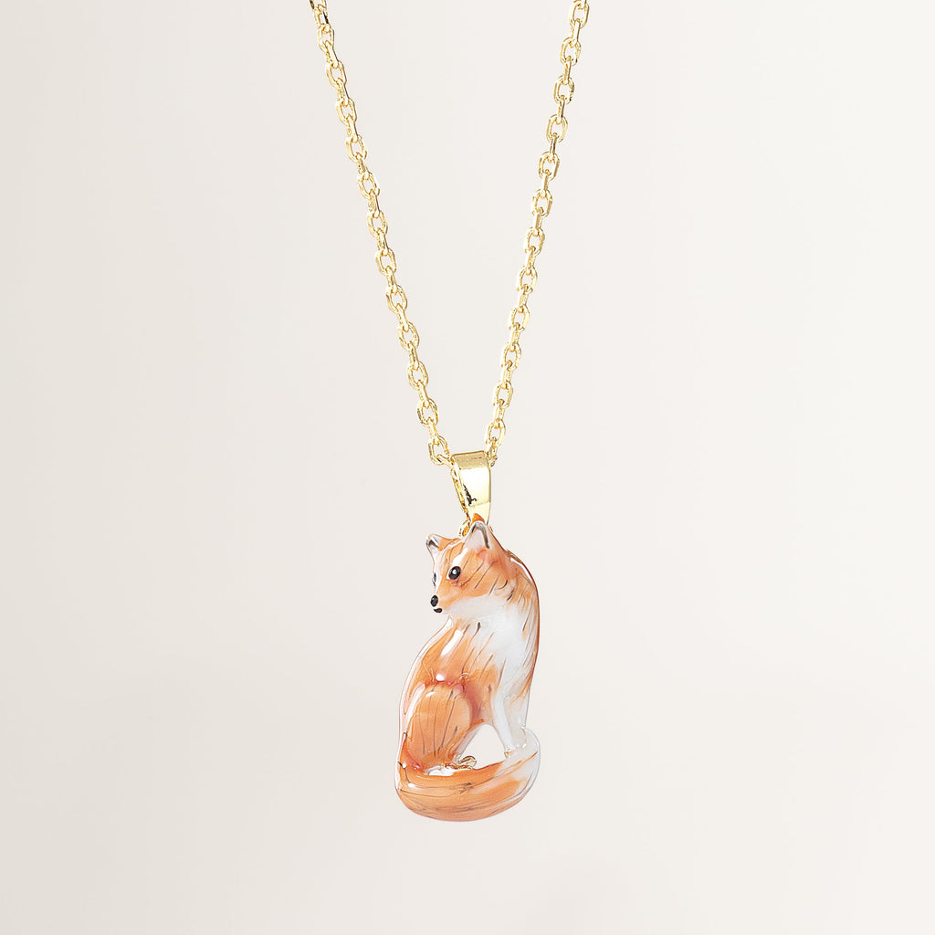 Wildlife Charm Fox Pendant Necklace