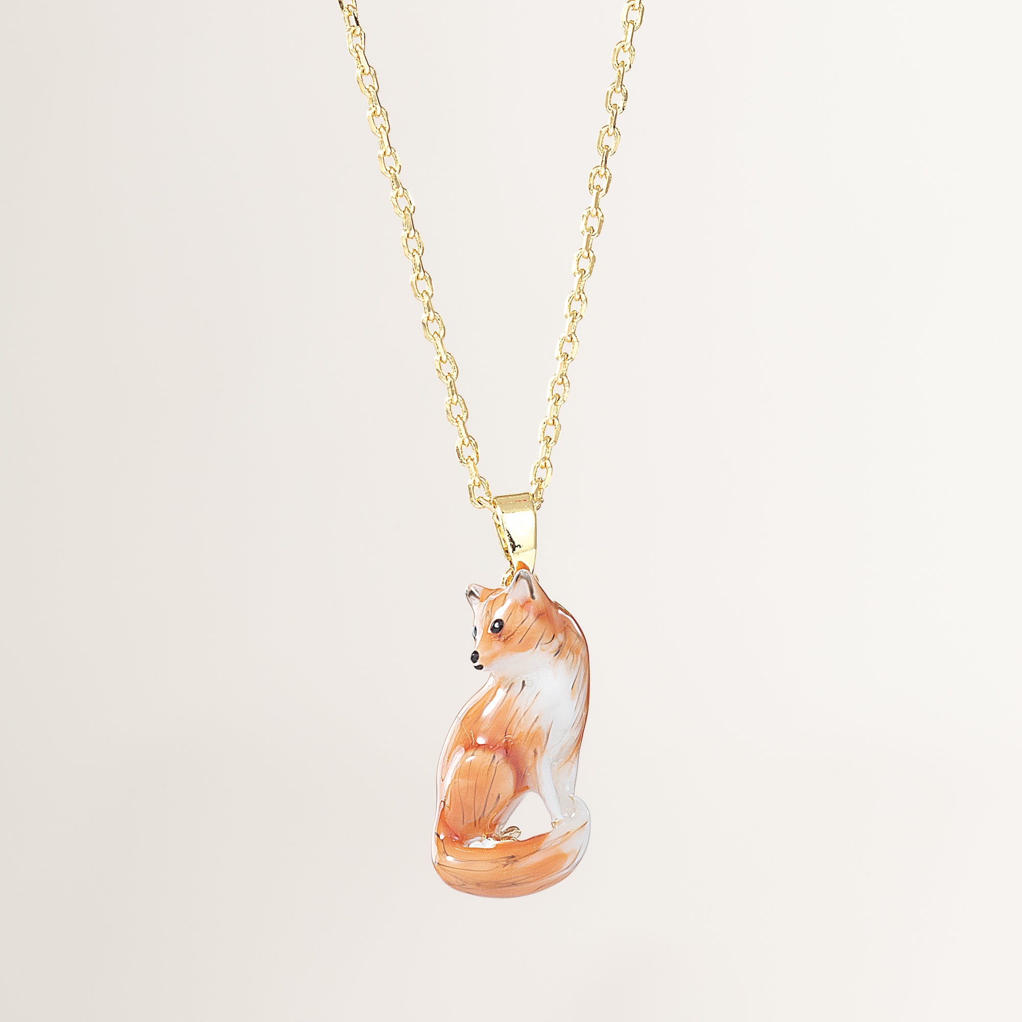Wildlife Charm Fox Pendant Necklace