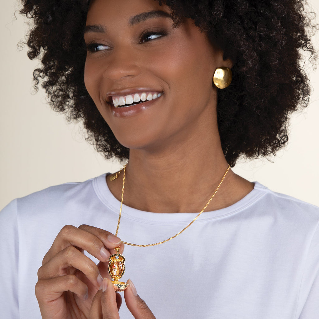 Wildlife Charm Acorn Pendant Necklace