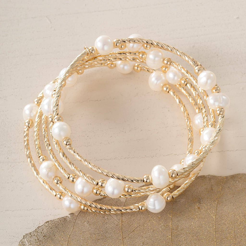 Freshwater Fancy Coil Pearl Bracelet (Preorder)