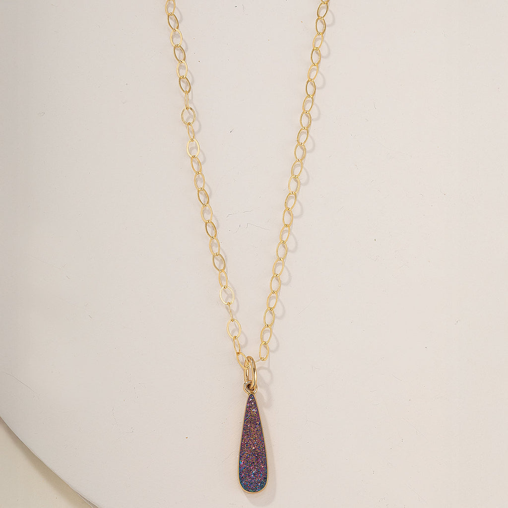 Rainbow Titanium Druzy Necklace