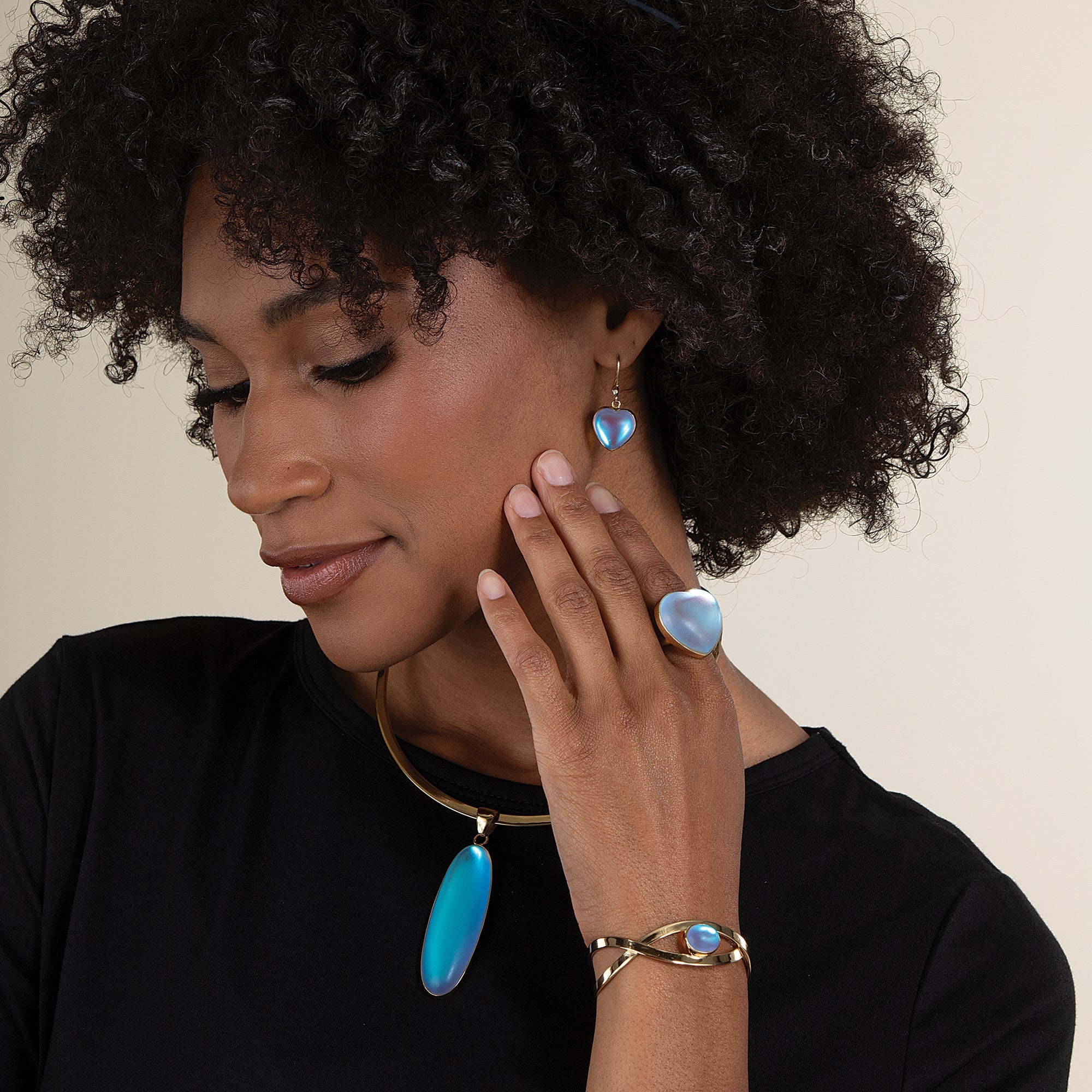 The Glow Within Luminite Heart Earrings