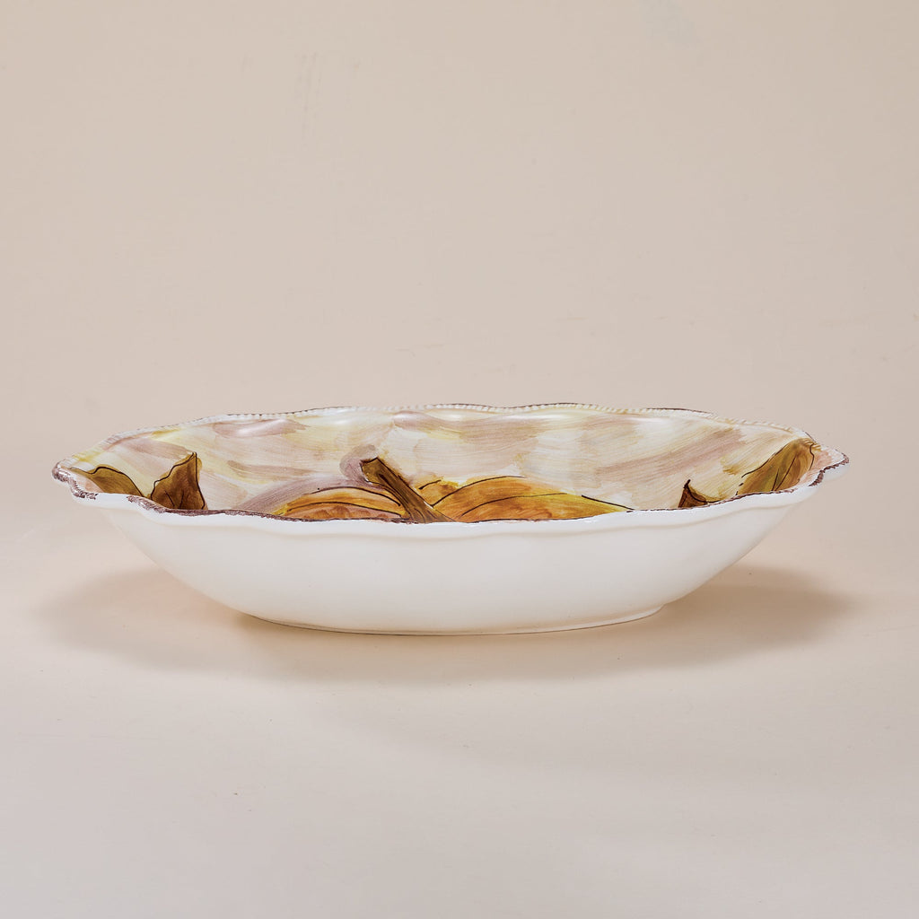 Garden Harvest Ceramic Pumpkin Platter