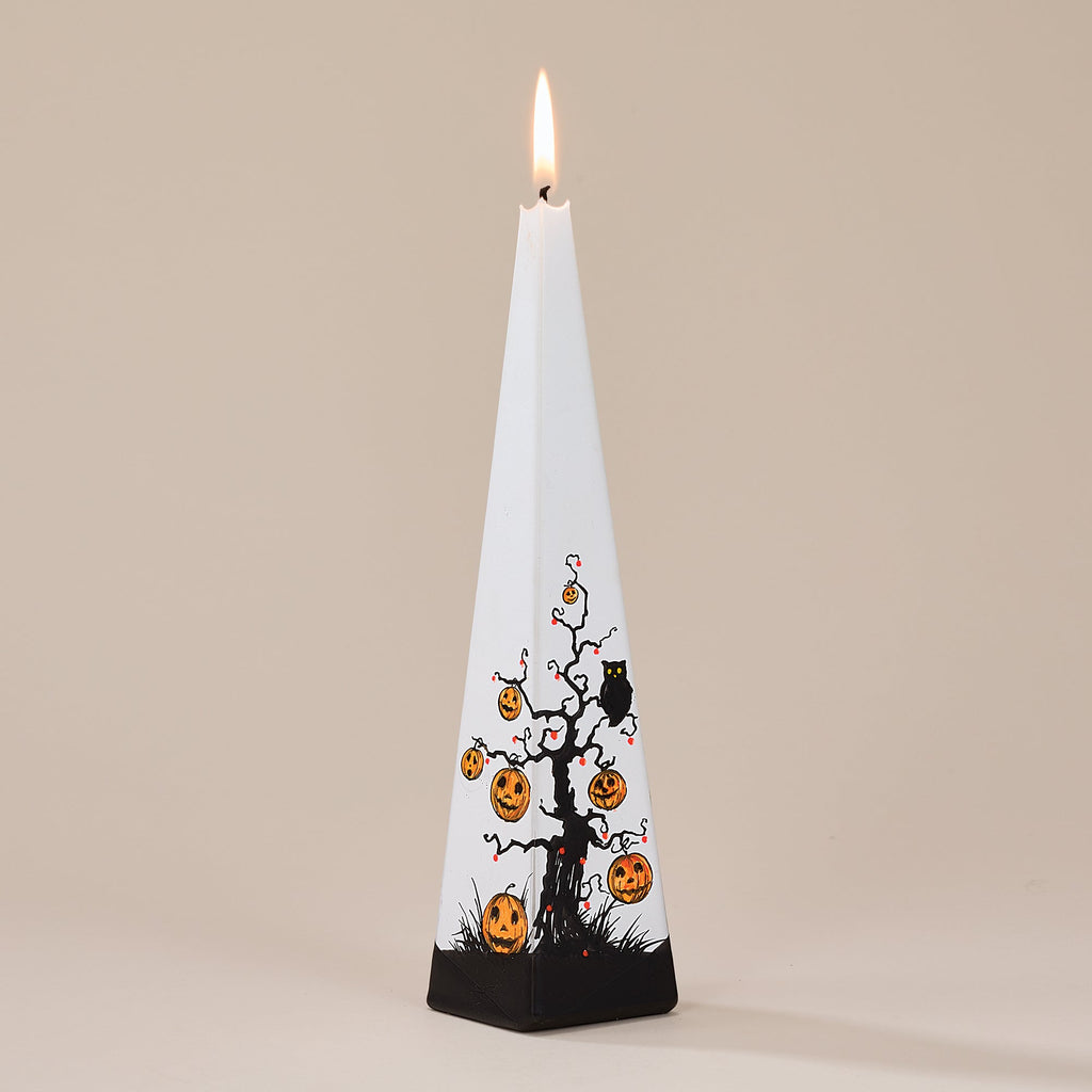 Hand-Painted Jack O' Lantern Tree Candle