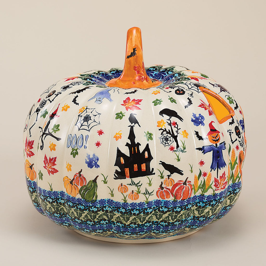 Polish Pottery Magic Moonlight Jack O' Lantern (Preorder)