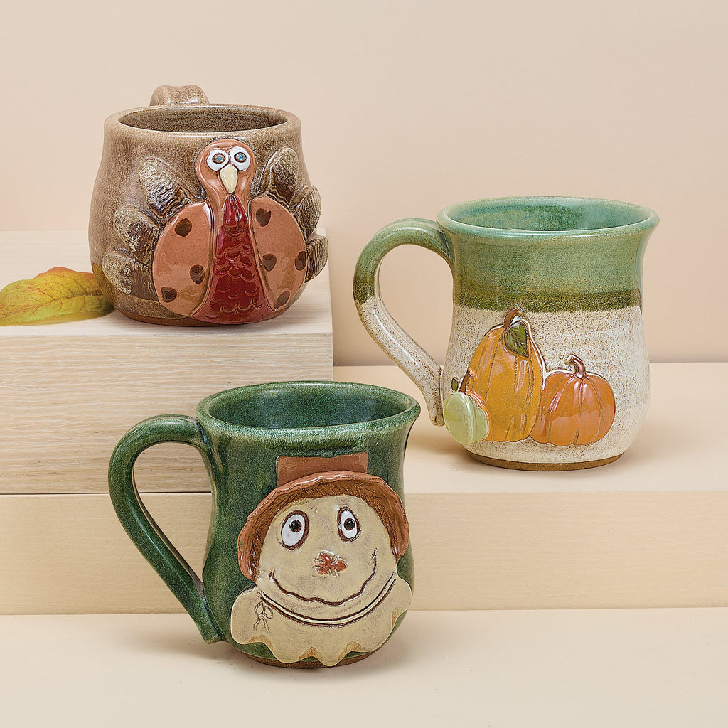 Smiling Scarecrow Mug, 14oz.