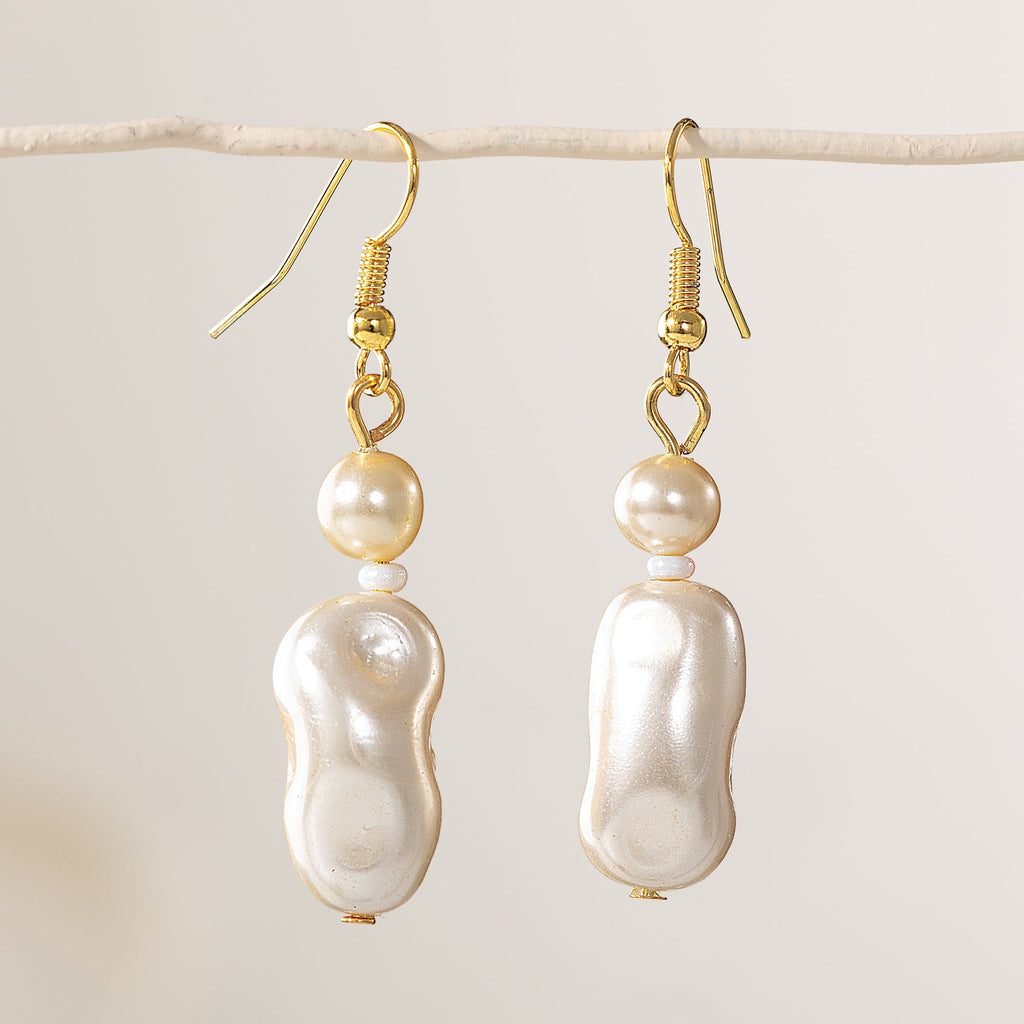 Murano Glass Champagne Pearl Earrings