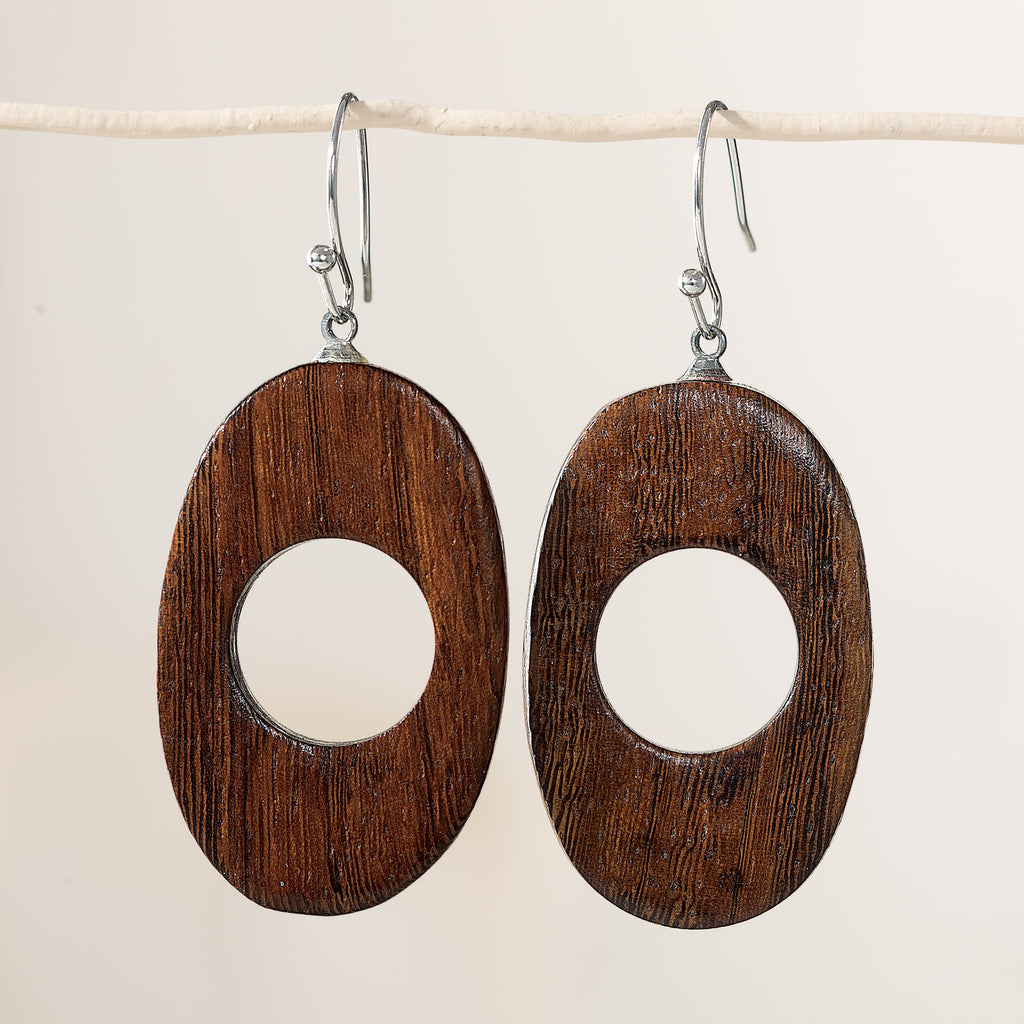 Sunset Snow-Capped Mountains Necklace & Earrings Set