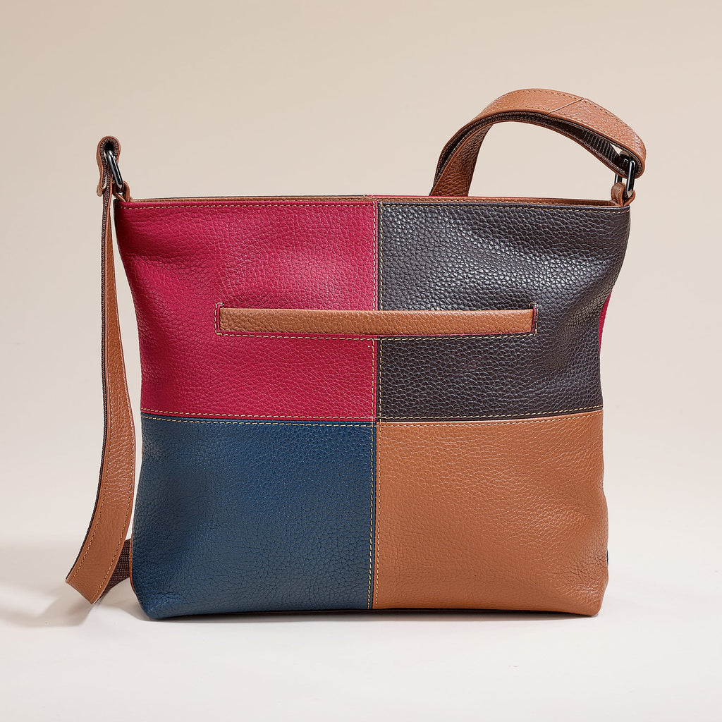 Colors Of Meenakshi Mixed Leather Crossbody Bag