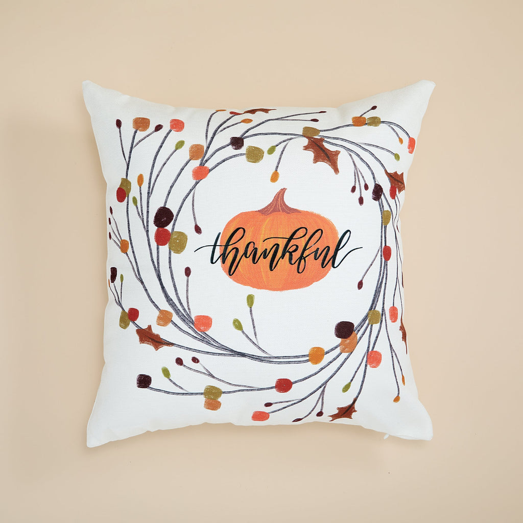 Wreath of Thanks Pillow