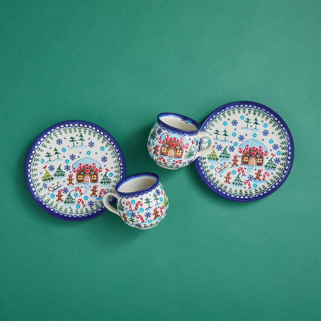 Polish Pottery Gingerbread Village Small Plate (Preorder)
